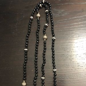 Chloe + Isabel black convertible pearl necklace